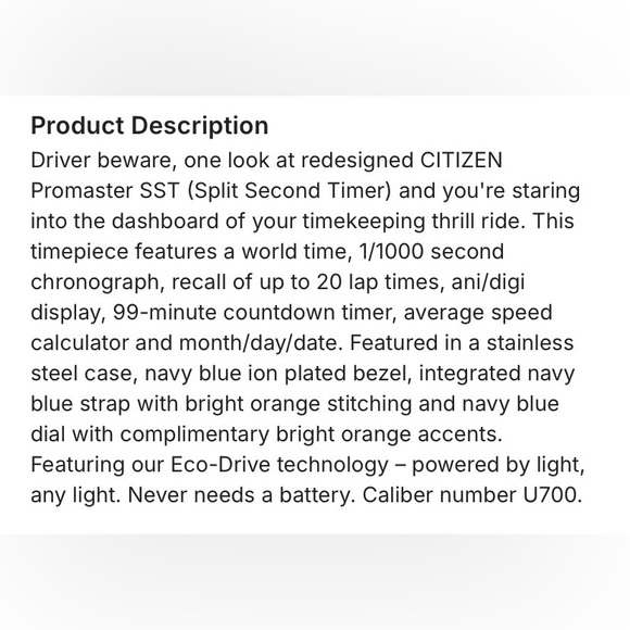 NWT NIB Citizen Promaster JW0139-05L Eco-Drive Men’s Watch - Picture 6 of 8